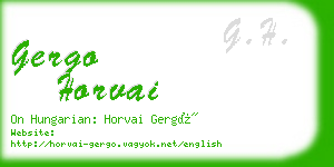 gergo horvai business card
